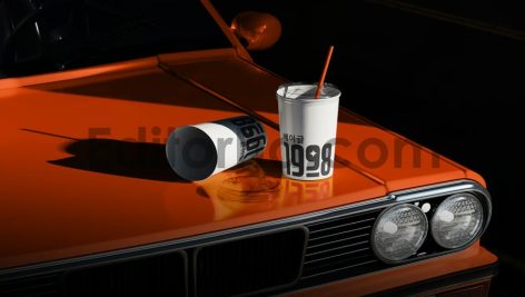 Cup on Car Hood Mockup3