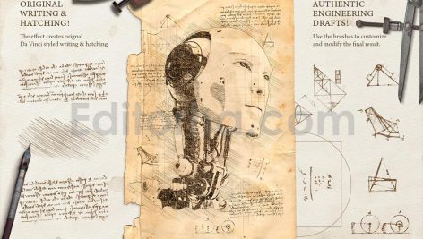 Da Vinci Sketch Photoshop Action
