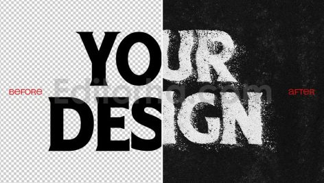 Dust Distortion Text Effect