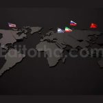 Usa Iran China Russia Israel Flags