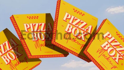Floating Pizza Boxes Mockup1