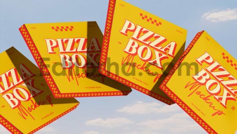 Floating Pizza Boxes Mockup2