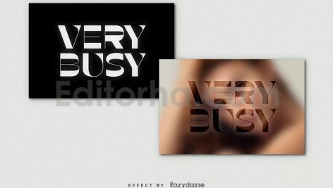 Focus Text Effect Mockup