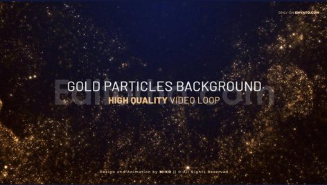Gold Particles Background
