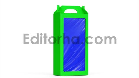 Green Tea Box Mockup With Handle2