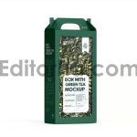 Green Tea Box Mockup With Handle3