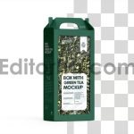 Green Tea Box Mockup With Handle7