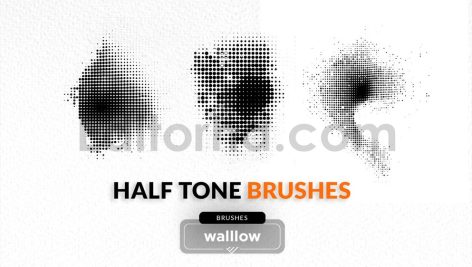 Halftone brushes for photoshop, Halftone patterns