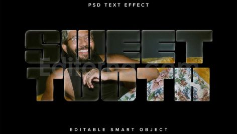 Image Cut Out Text Effect Mockup