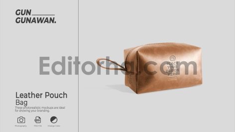 Leather Pouch Bag Mockup1