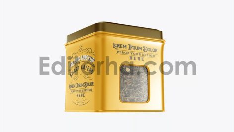 Metallic Tea Tin Mockup 4