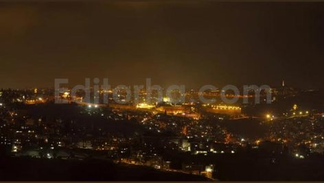 Old City of Jerusalem at night