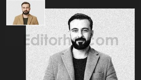 دانلود افکت فتوشاپی قابل ویرایش عکس به سبک هافتون (نیم تُن کلاسیک)