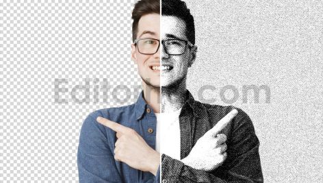 Halftone Editable Photo Effect