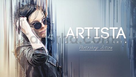 Artista - Mixed Media Art Photoshop Action