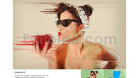 Artista - Mixed Media Art Photoshop Action