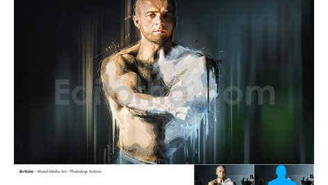Artista - Mixed Media Art Photoshop Action