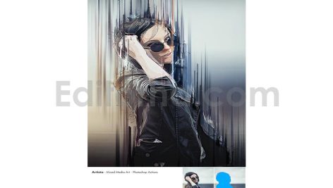 Artista - Mixed Media Art Photoshop Action
