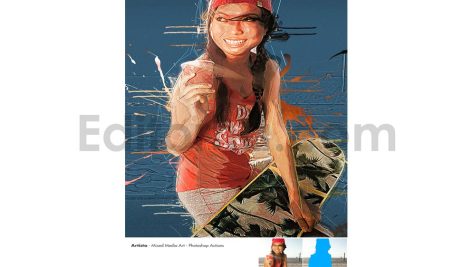 Artista - Mixed Media Art Photoshop Action