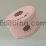 Round Cookies Tin Can Mockup2