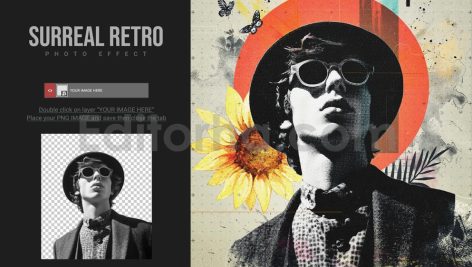 Surreal Retro Futuristic Photo Effect