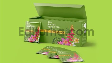 Tea Box with Sachets Mockup1
