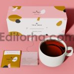 Tea Set. Box, Bag and Cup Mockup1