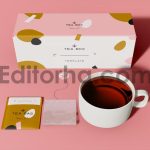 Tea Set. Box, Bag and Cup Mockup3