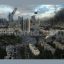 Tel aviv City under Attack in War illustartion Aerial view