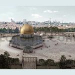 Jerusalem Dome Of The Rock Temple Mount Mosque rooftop Aerial