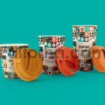 Three Sizes Coffee Cup Mockup2