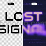 VHS Distorted Scan Text Effect