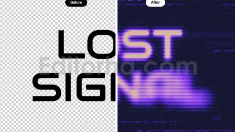 VHS Distorted Scan Text Effect