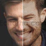 Vintage Halftone Photo Effect Mockup