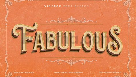 Vintage Text Effect template