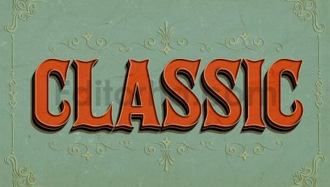 Vintage Text Effect template