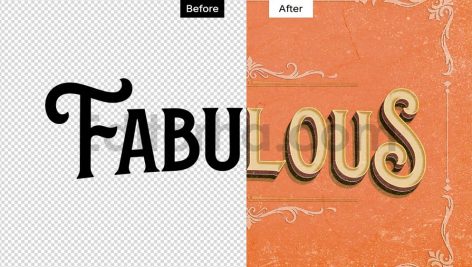 Vintage Text Effect template