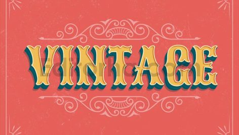 دانلود افکت متن کلاسیک با سبک وینتیج Vintage Text Effect template