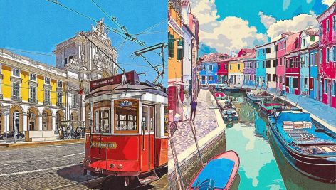 Vintage Travel Poster Photoshop Action