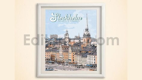 Vintage Travel Poster Photoshop Action