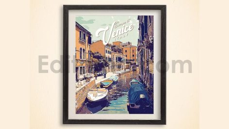 Vintage Travel Poster Photoshop Action