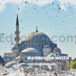 Watercolor Sketch Photohop Template