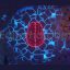 3D animation of a brain connected to a mainboard