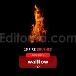Realistic Fire and flame photoshop digital brushes