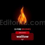 Realistic Fire and flame photoshop digital brushes