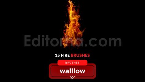 Realistic Fire and flame photoshop digital brushes