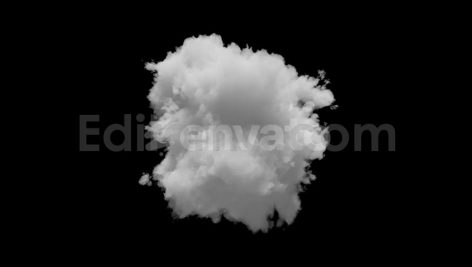 3D small cloud with alpha channel and looping animation