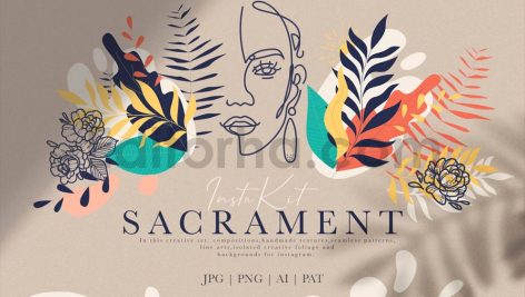 Line Art Abstract Insta Logo Kit
