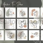 Abstract Line Art Faces
