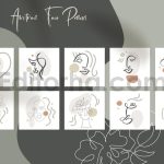 Abstract Line Art Faces
